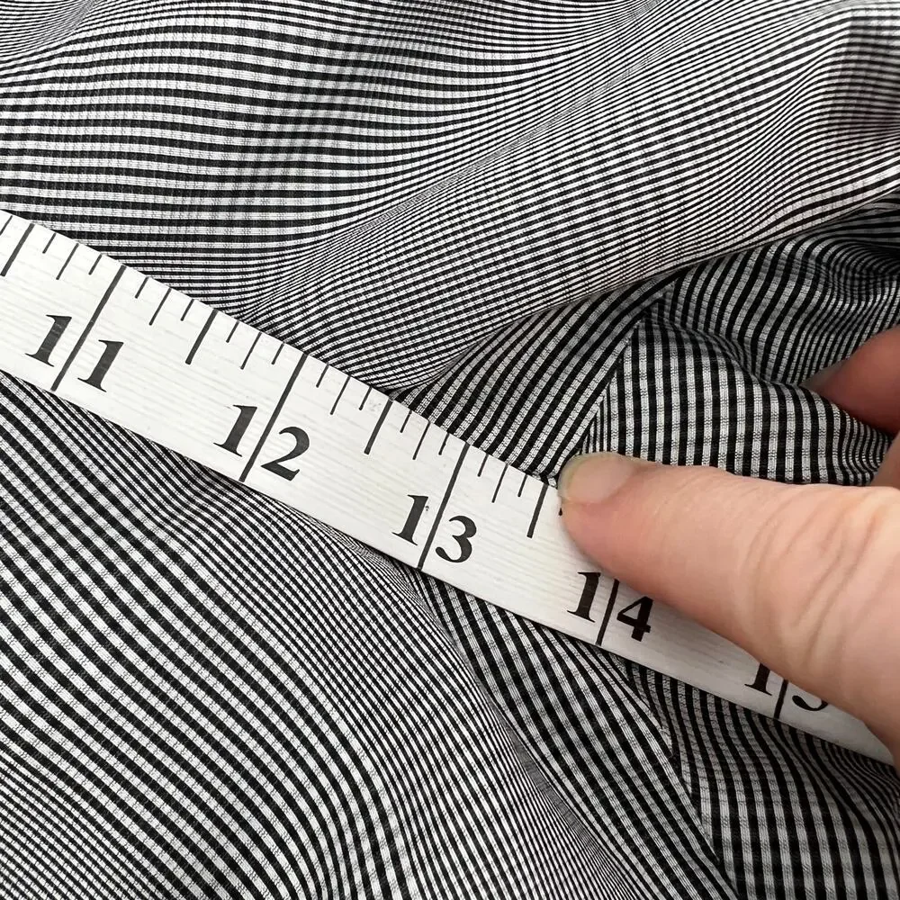 Vtg Tamotsu Women Trouser Pants Cotton Silk Blend 18W Black White Glen Plaid NEW